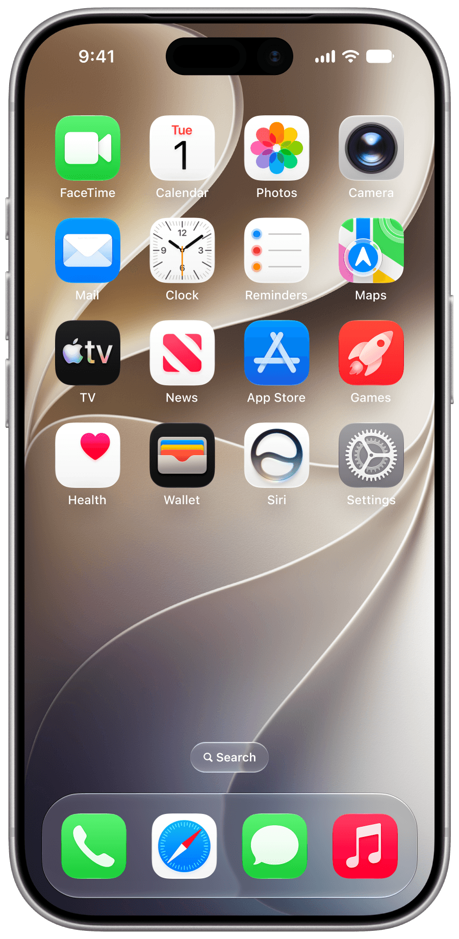 iPhone home screen